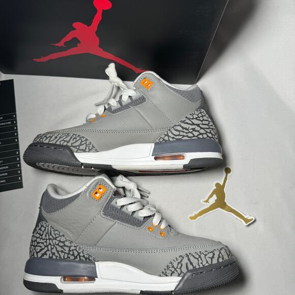 Size 4 - Nike Air Jordan 3 Retro GS Cool Grey 2021 Men's Shoes - Picture 3 of 11
